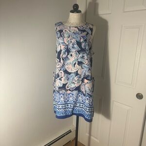 Lilly Pulitzer Blue and Pink Sleeveless Mini Sundress